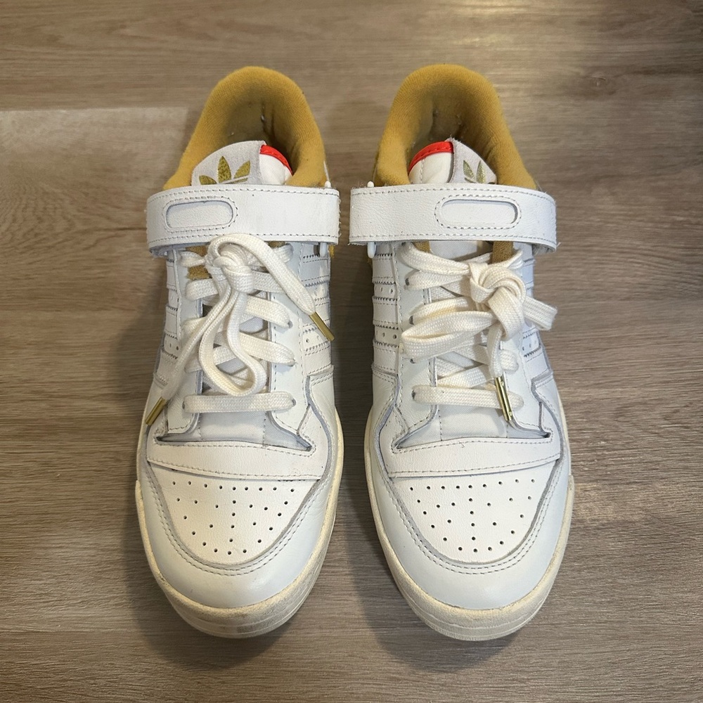 Adidas FORUM 84 LOW 'CREAM WHITE VICTORY GOLD' men’s 7.5, women’s 9